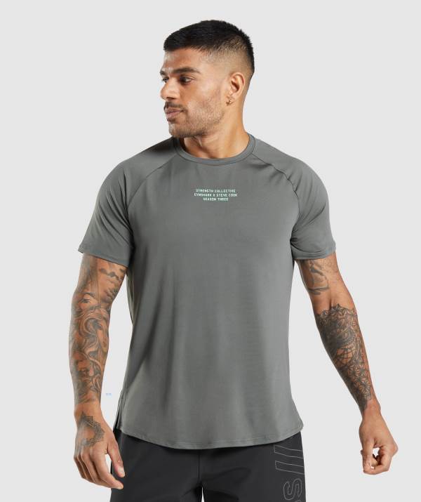 Panske Tricka Gymshark Steve Cook Siva Siva | UR8905362
